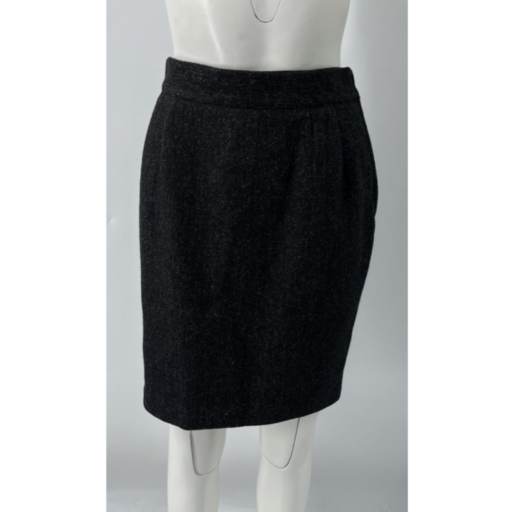 State of Claude Montana Heathered Gray Wool Blend Straight Skirt sz 46/12